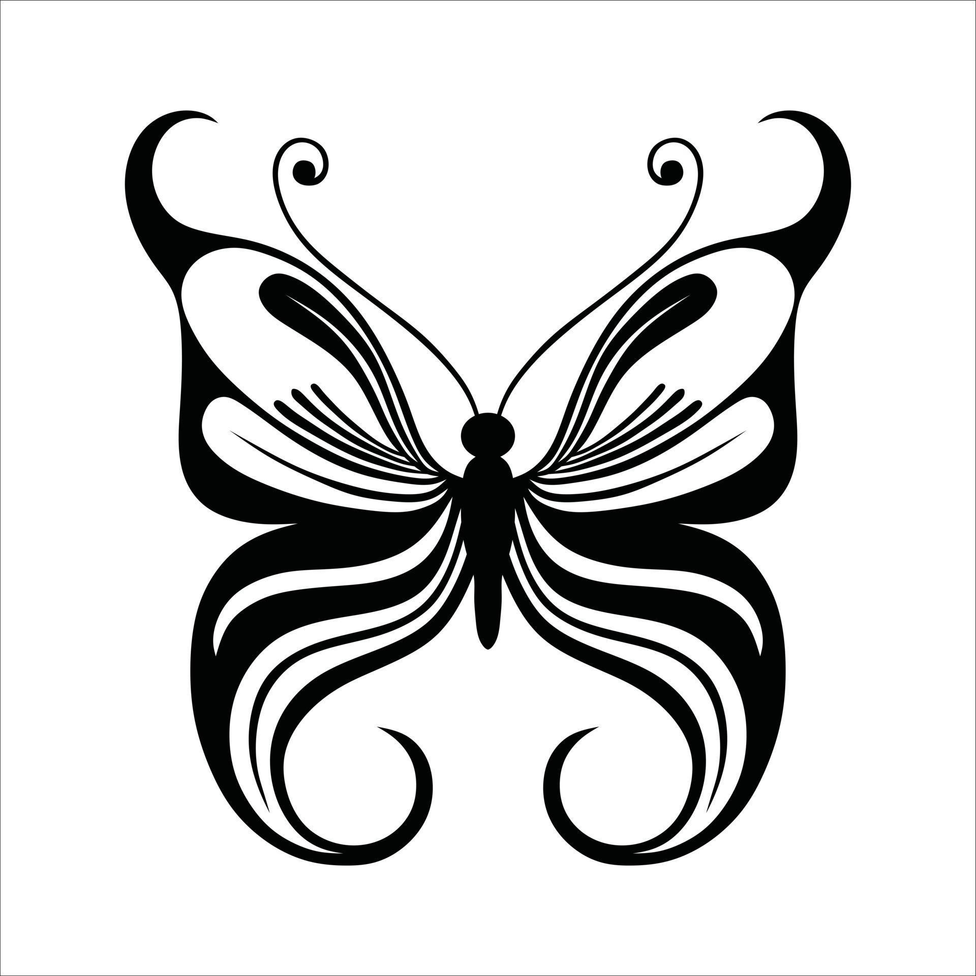 Butterfly clipart design and laser cutting template 2401796 Vector Art ...