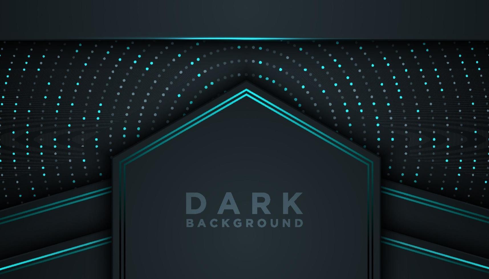 Dark abstract background with overlap layers Luxury design concept vector