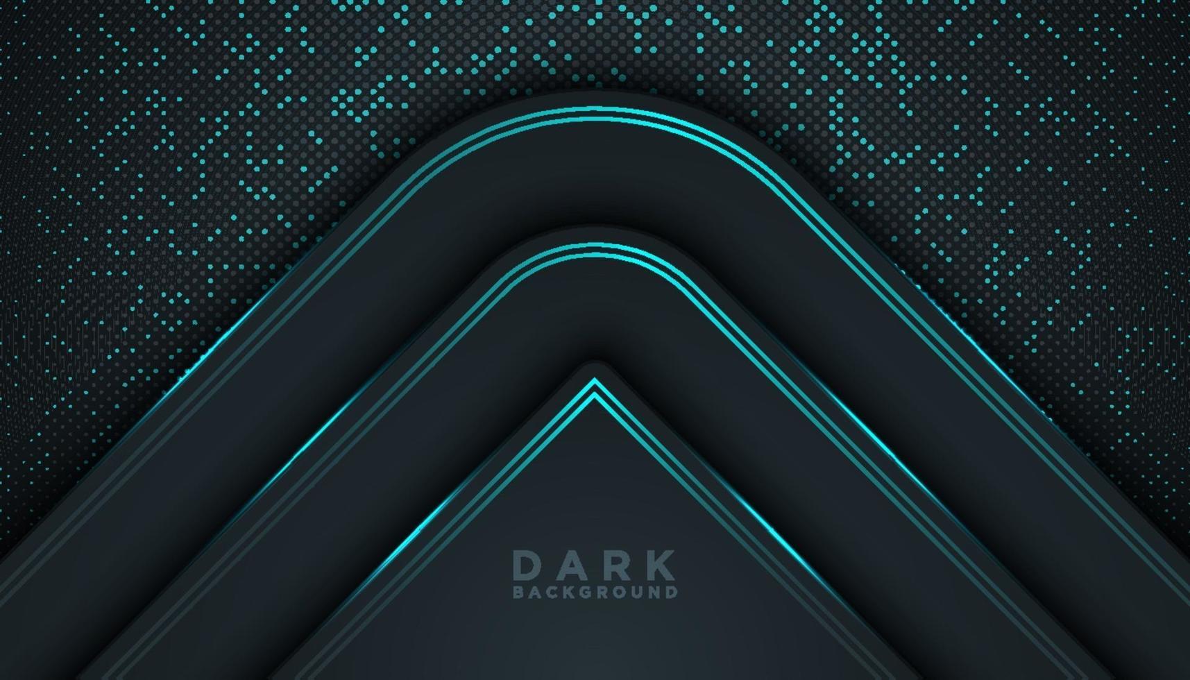 Dark abstract background with overlap layers Luxury design concept vector