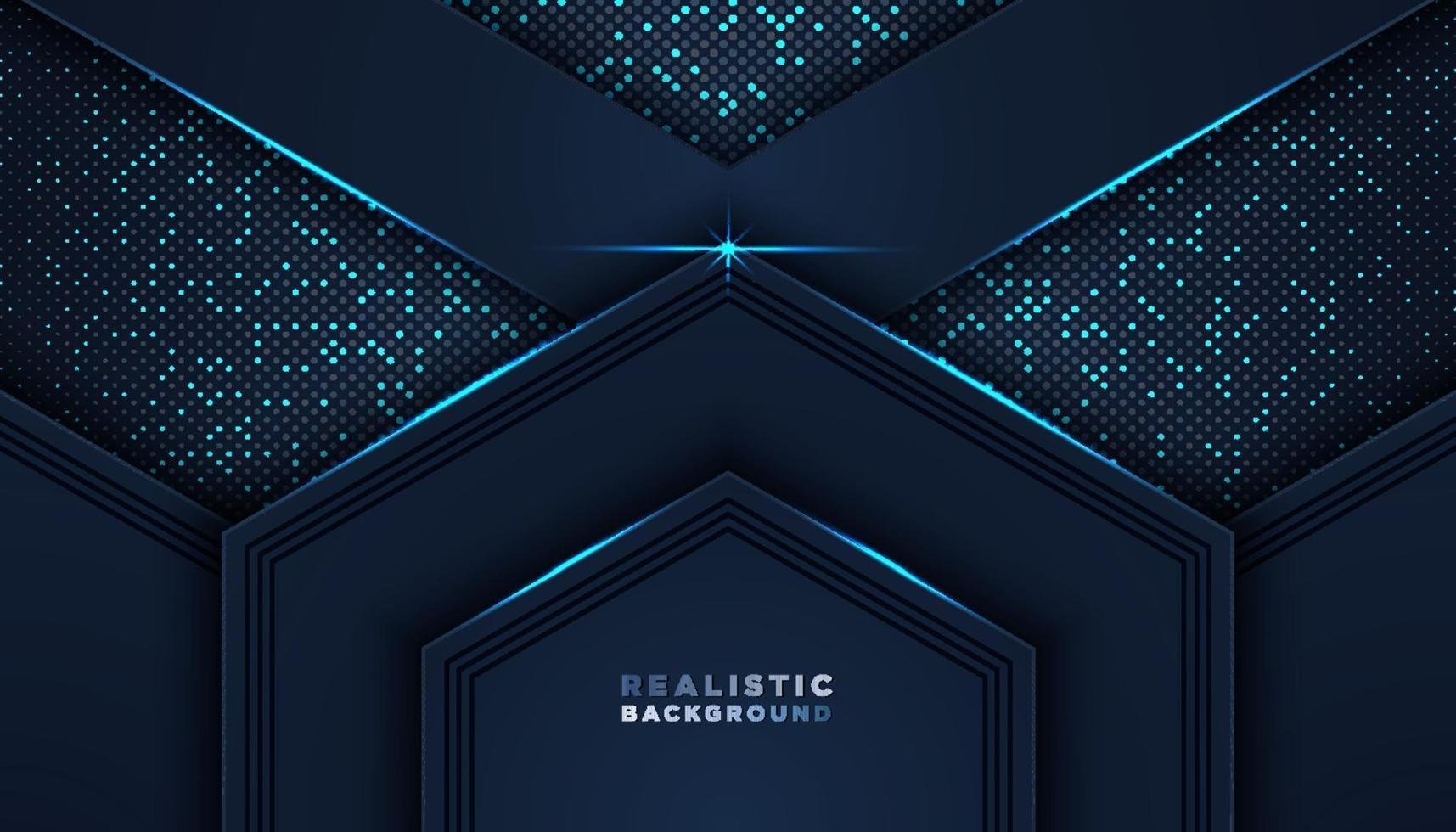 Dark abstract background with overlap layers Luxury design concept vector
