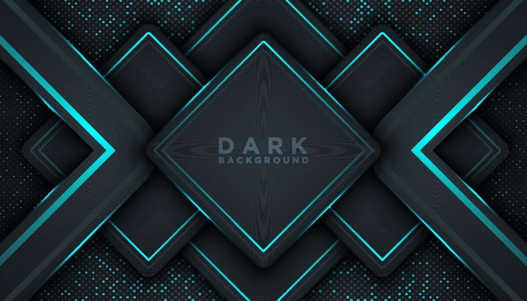 Dark abstract background with overlap layers Luxury design concept vector