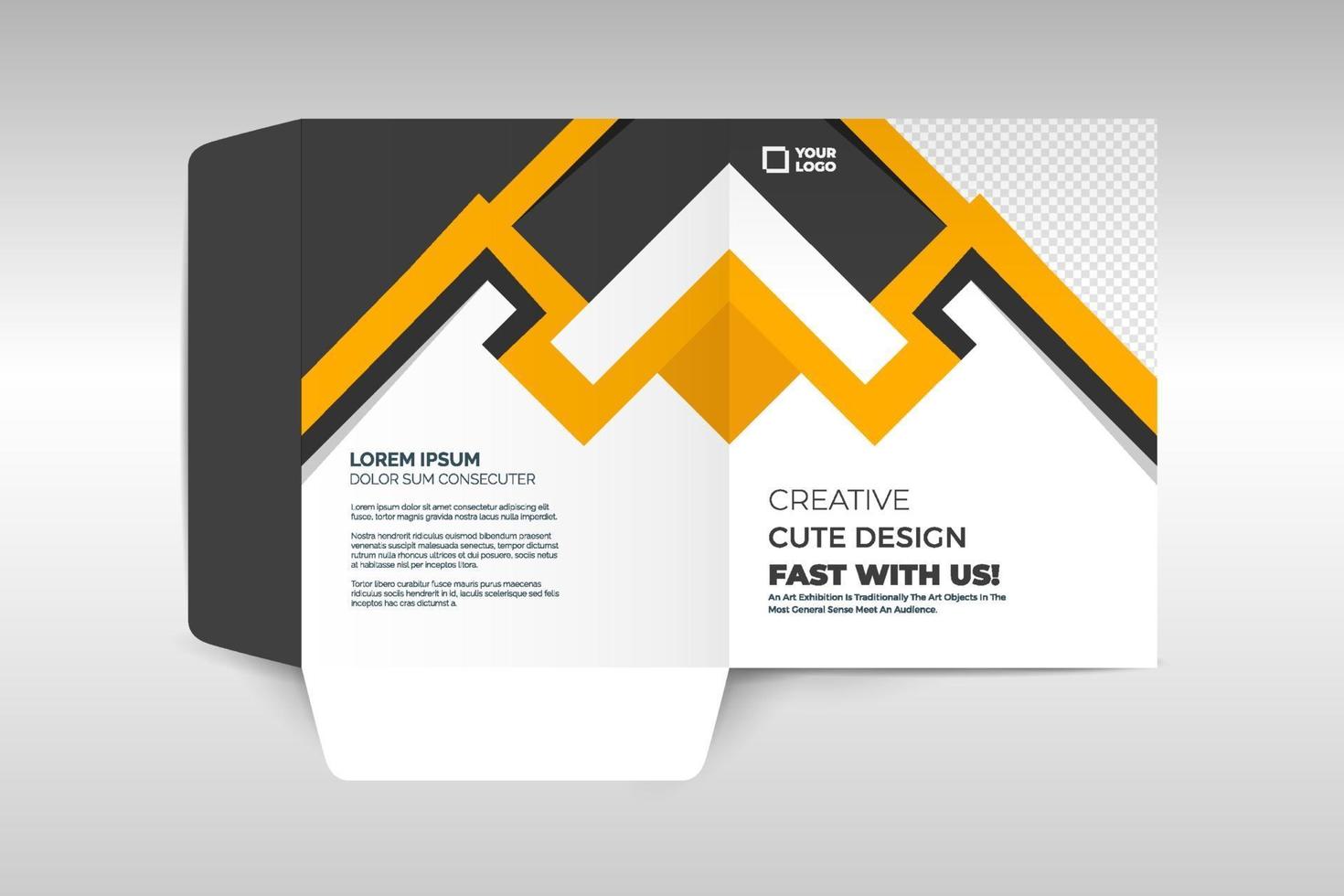 Elegant corporate folder template vector