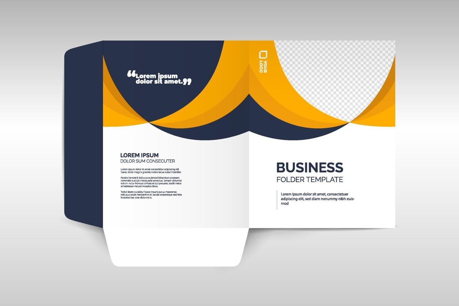 Elegant corporate folder template vector