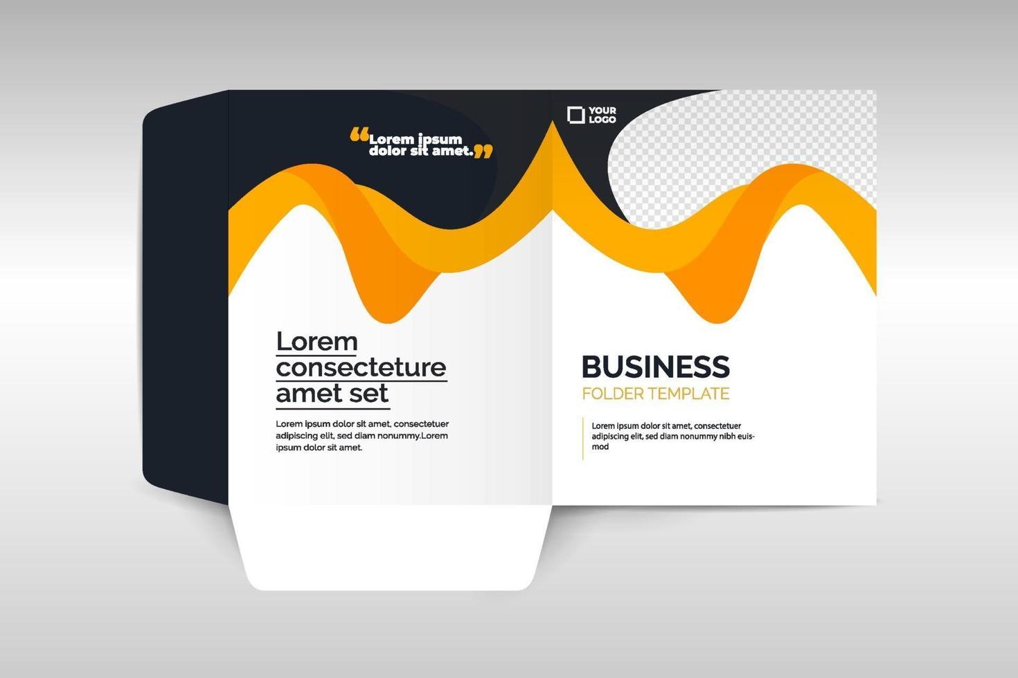 Elegant corporate folder template vector