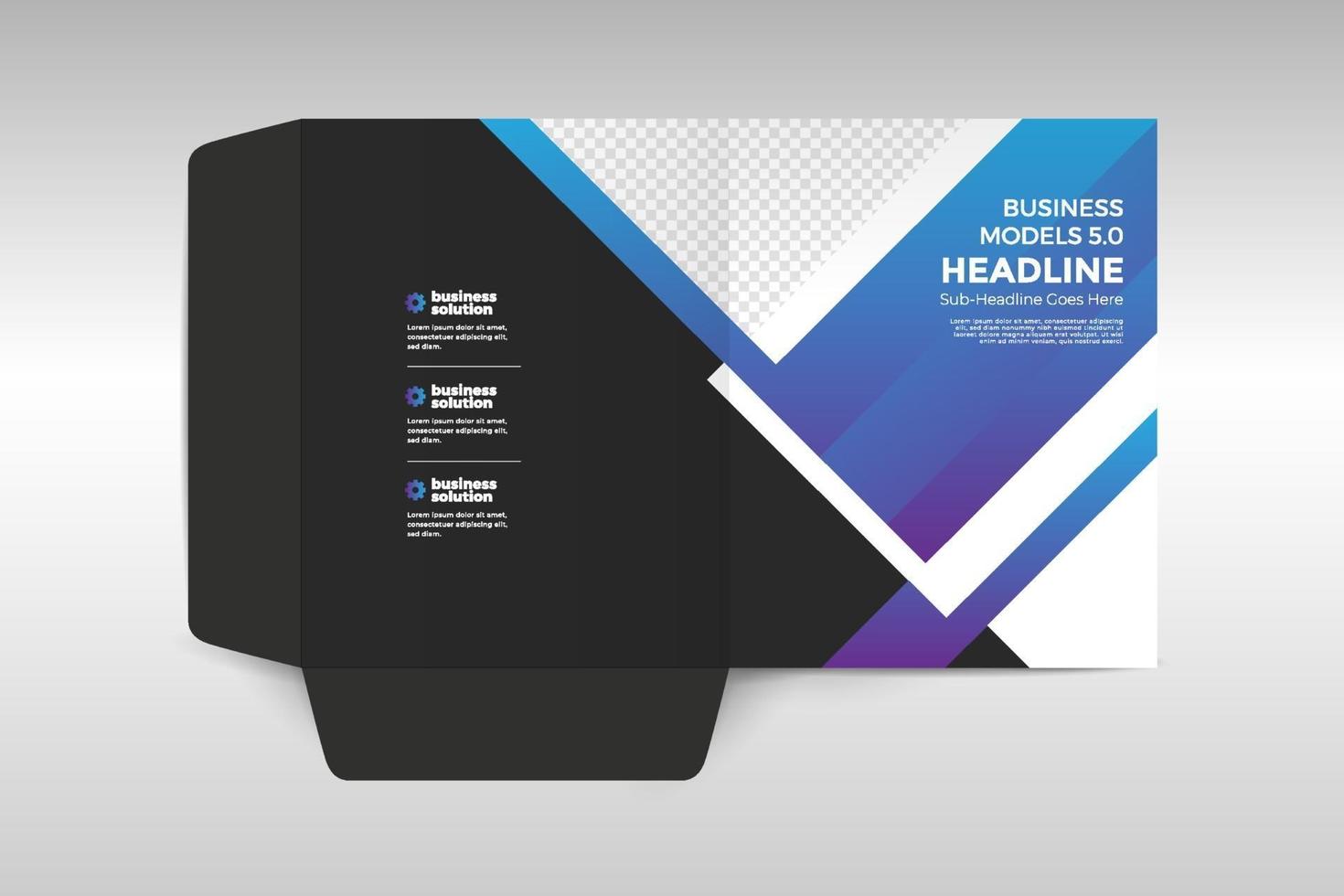 Elegant corporate folder template vector
