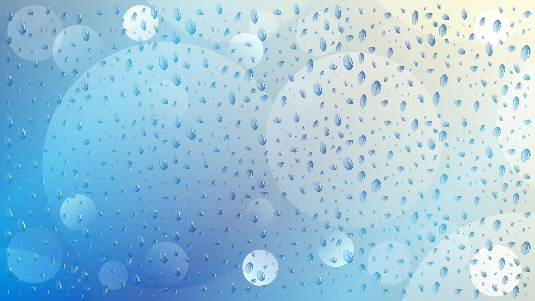 fondo realista de gotas de agua vector