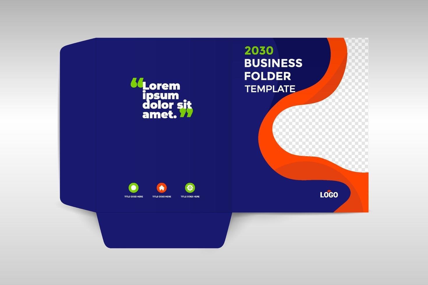 Elegant corporate folder template vector