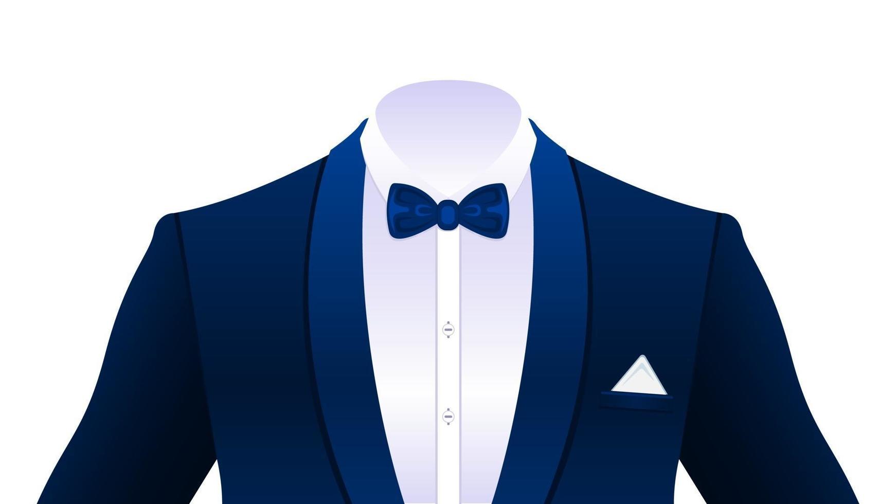 tuxedo isolated realistic vector