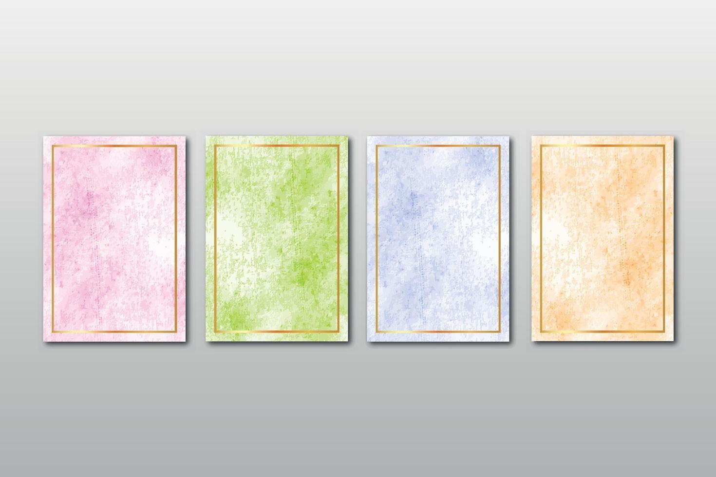 conjunto de acuarela pintada a mano textura de fondo aquarelle abstracto esmeralda telón de fondo plantilla horizontal vector