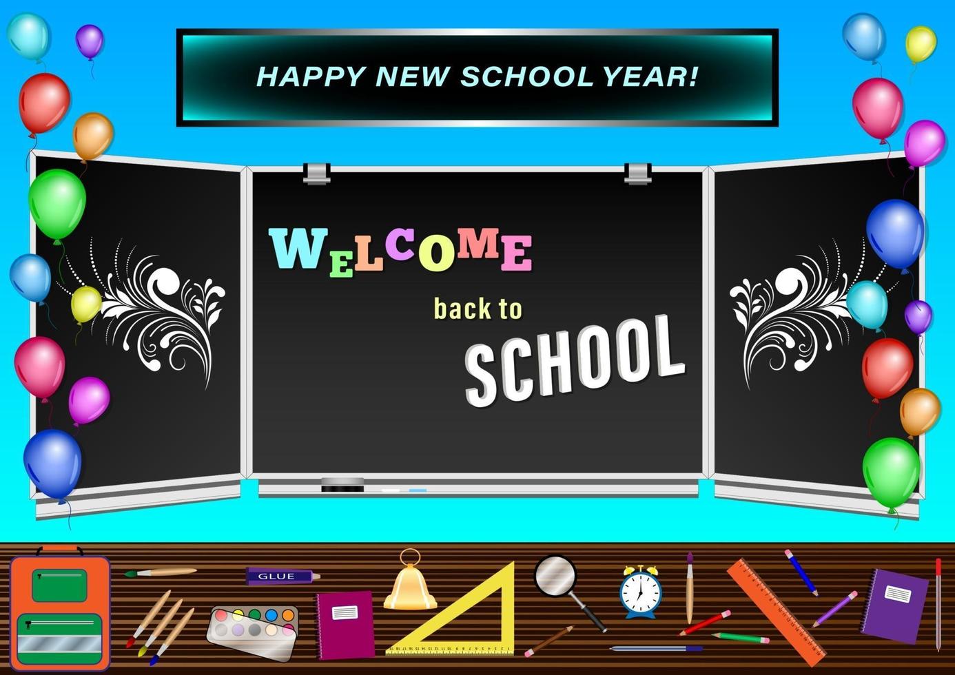 Welcome back to School classroom vector