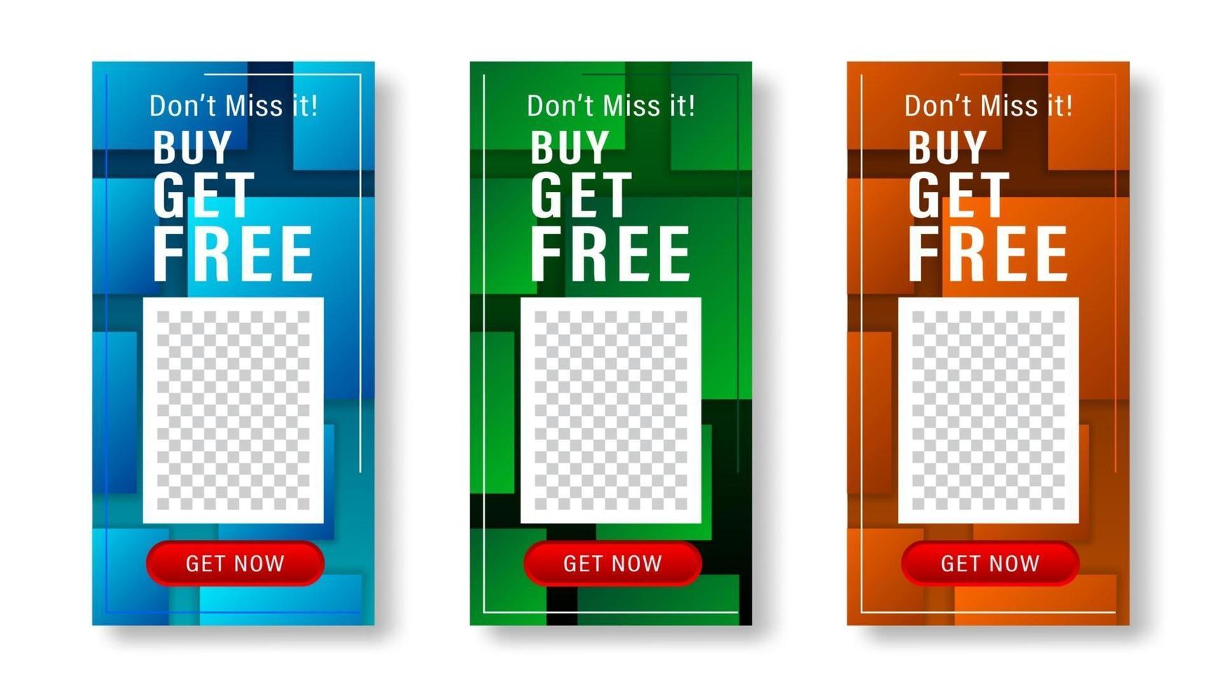 Dynamic squares stories background vector