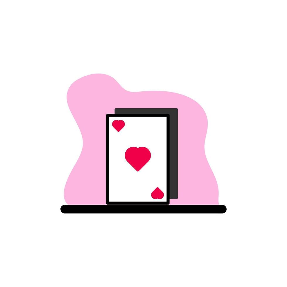 Love Poker Card Vector Illustration Design