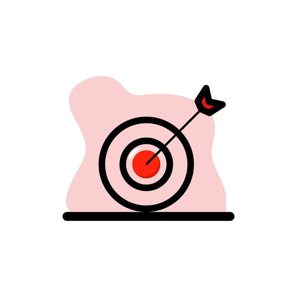 diseño conceptual del ejemplo del vector del icono del objetivo