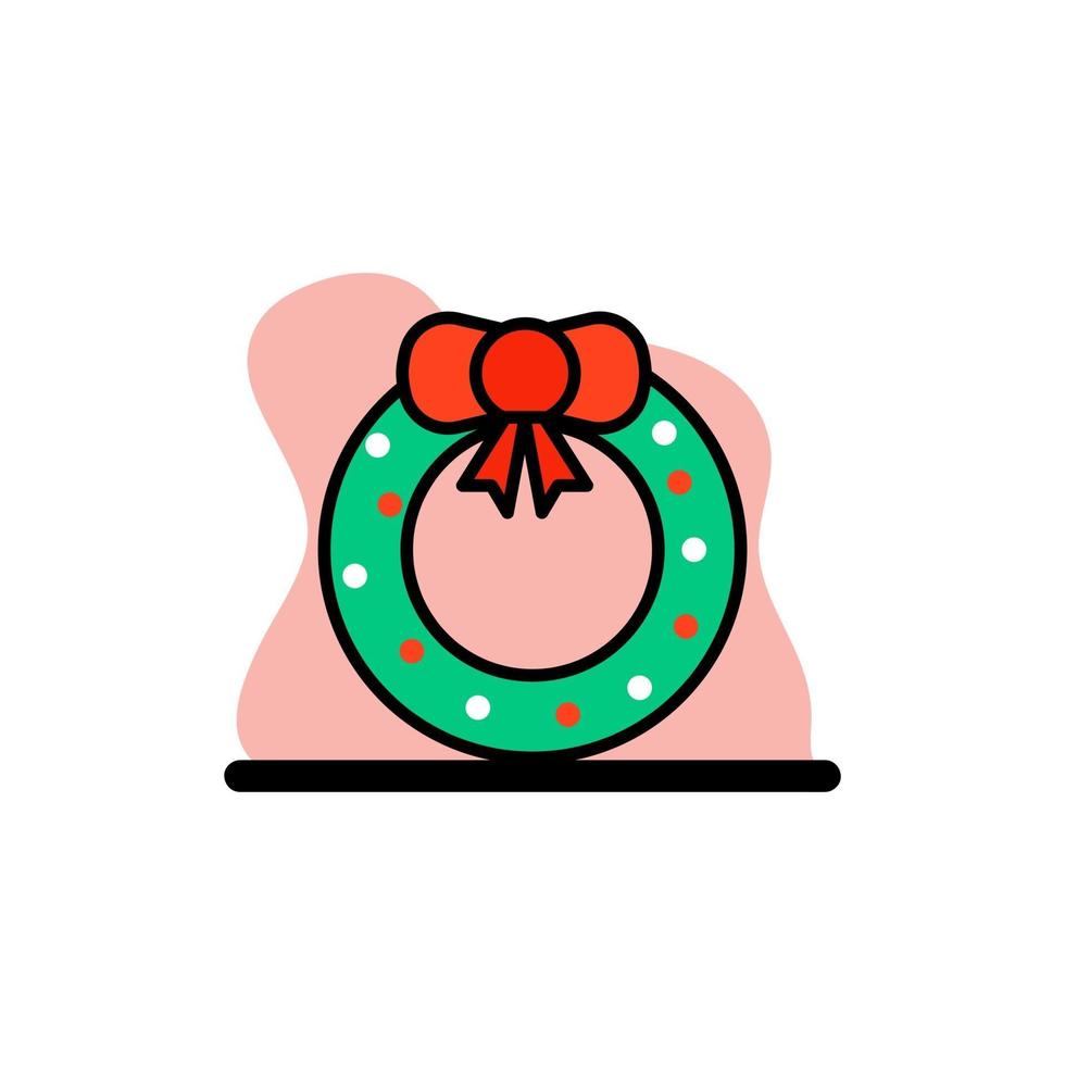 Wreath Icon Vector Illustraton Design Concept