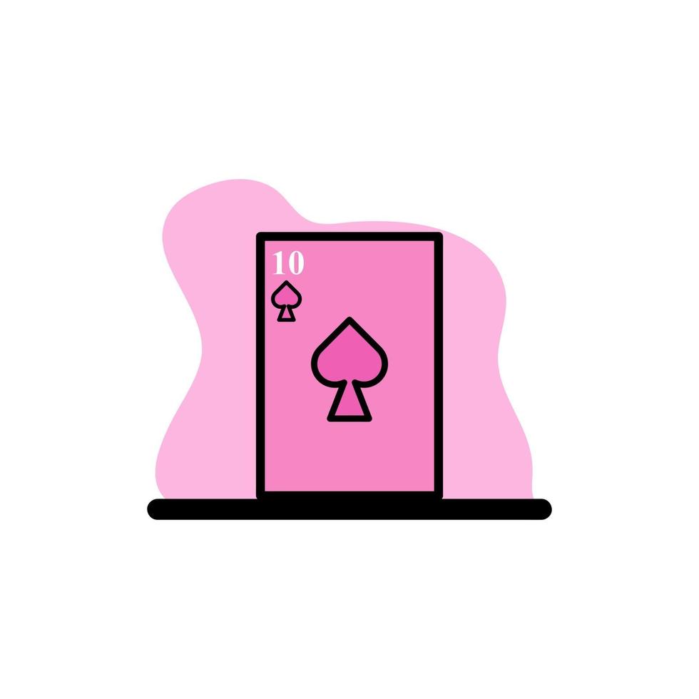 Poker Card Icon Conceptual Vector Design Illustration