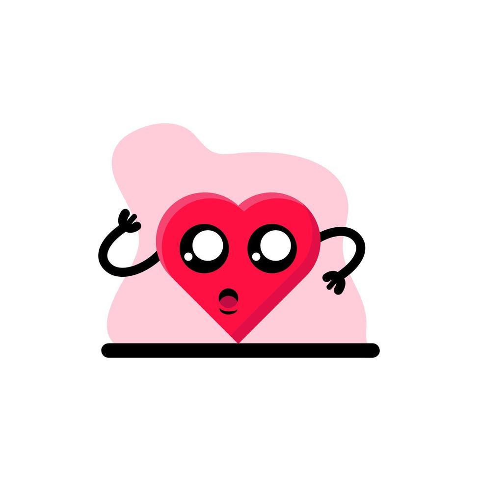 Cute Love Character Concept Vector Illustration Design