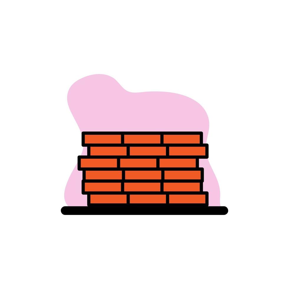 Brick Wall Conceptual Icon Vector Design Illustration