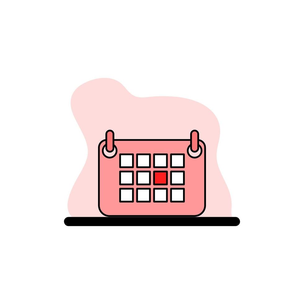 Calendar Icon Conceptual Vector Illustration Design