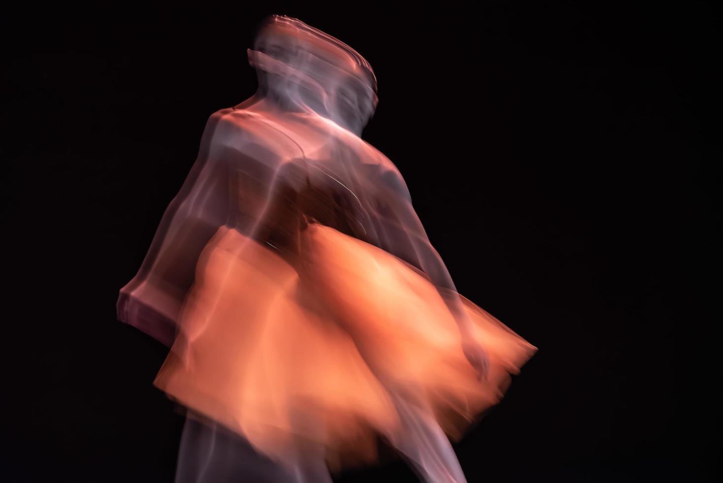 The abstract movement of the dance photo