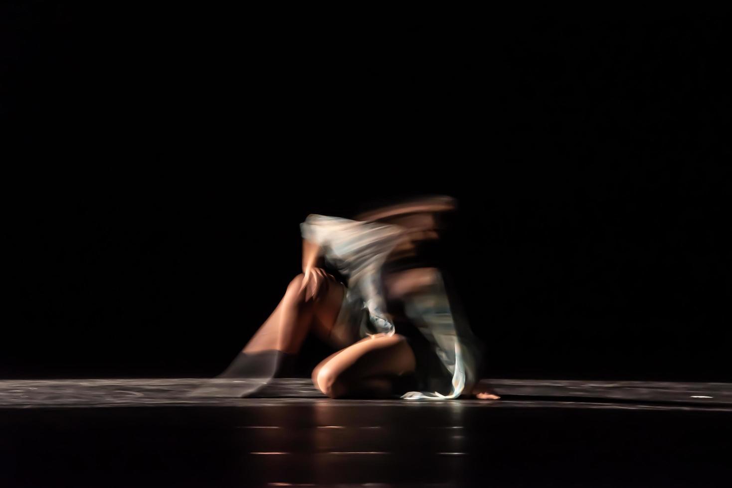 The abstract movement of the dance photo