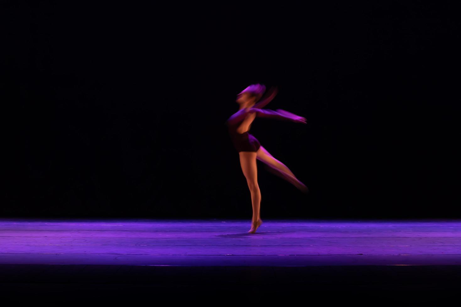 The abstract movement of the dance photo