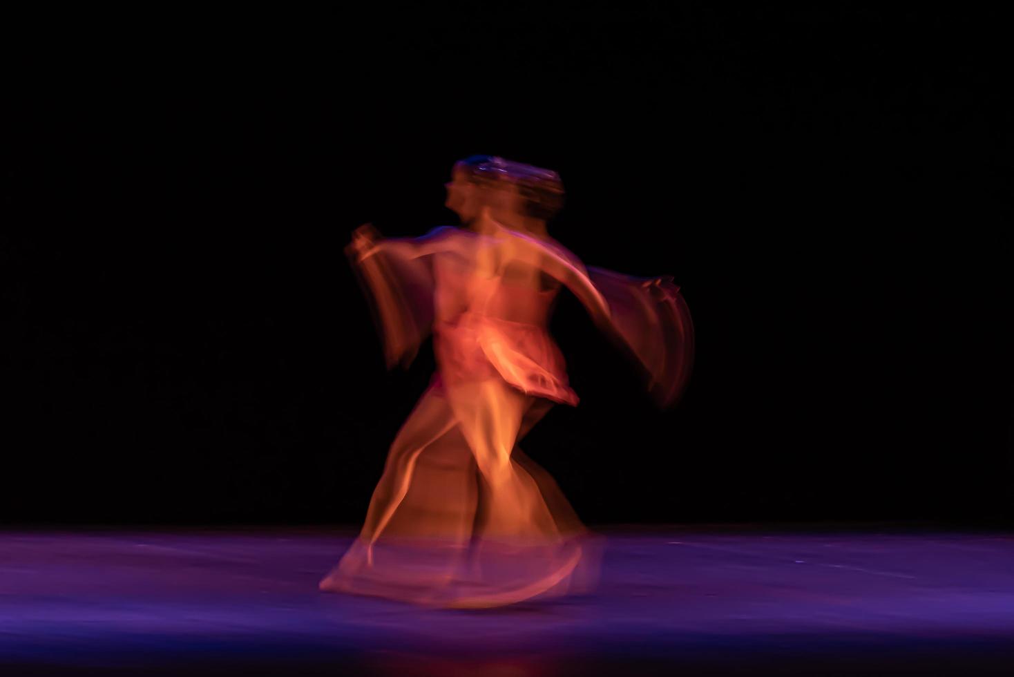 The abstract movement of the dance photo