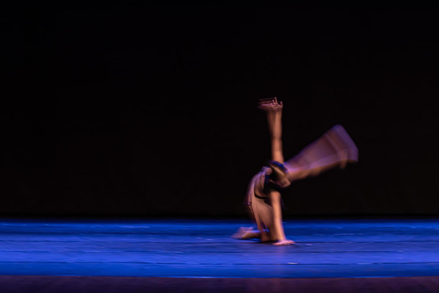 The abstract movement of the dance photo