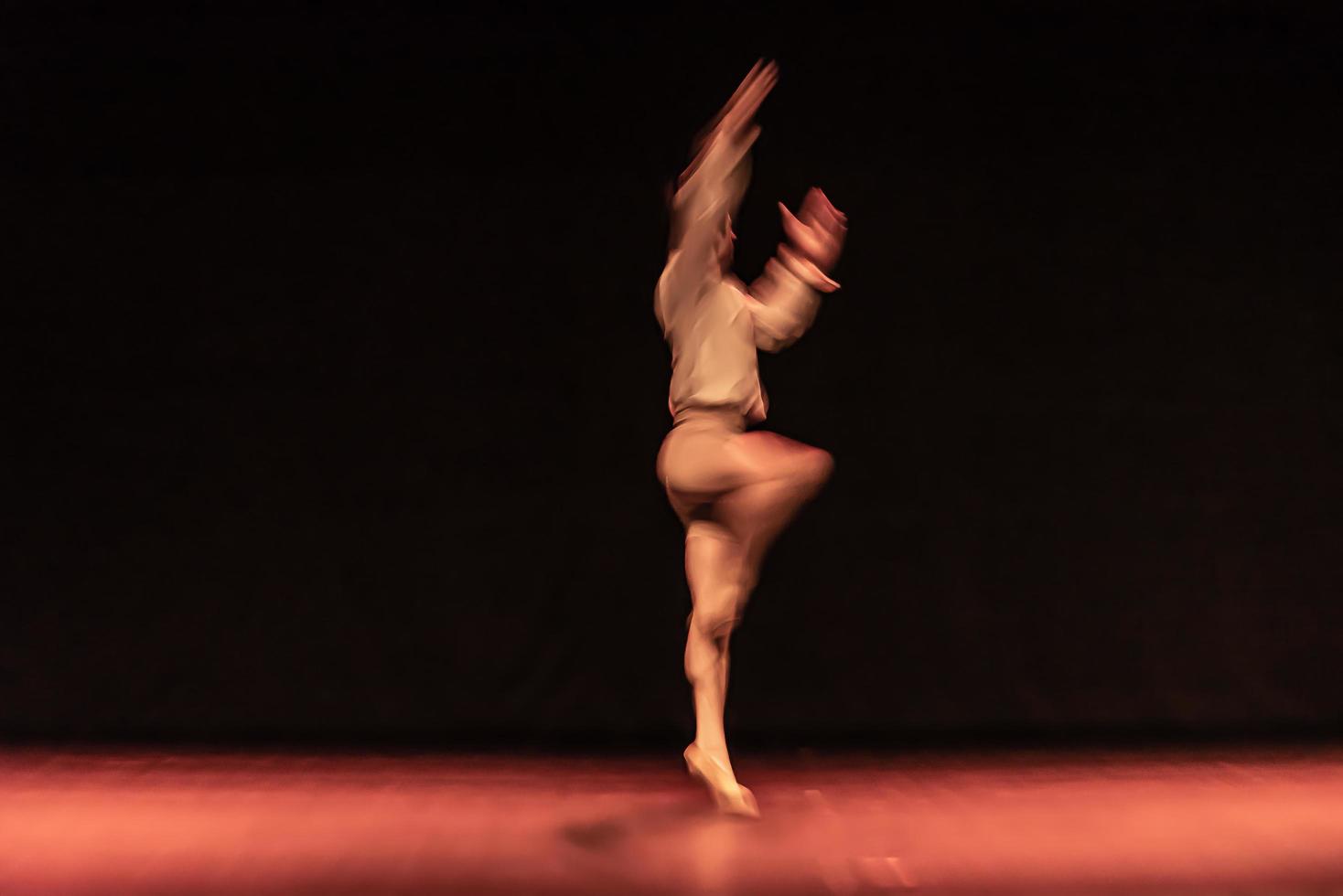 The abstract movement of the dance photo