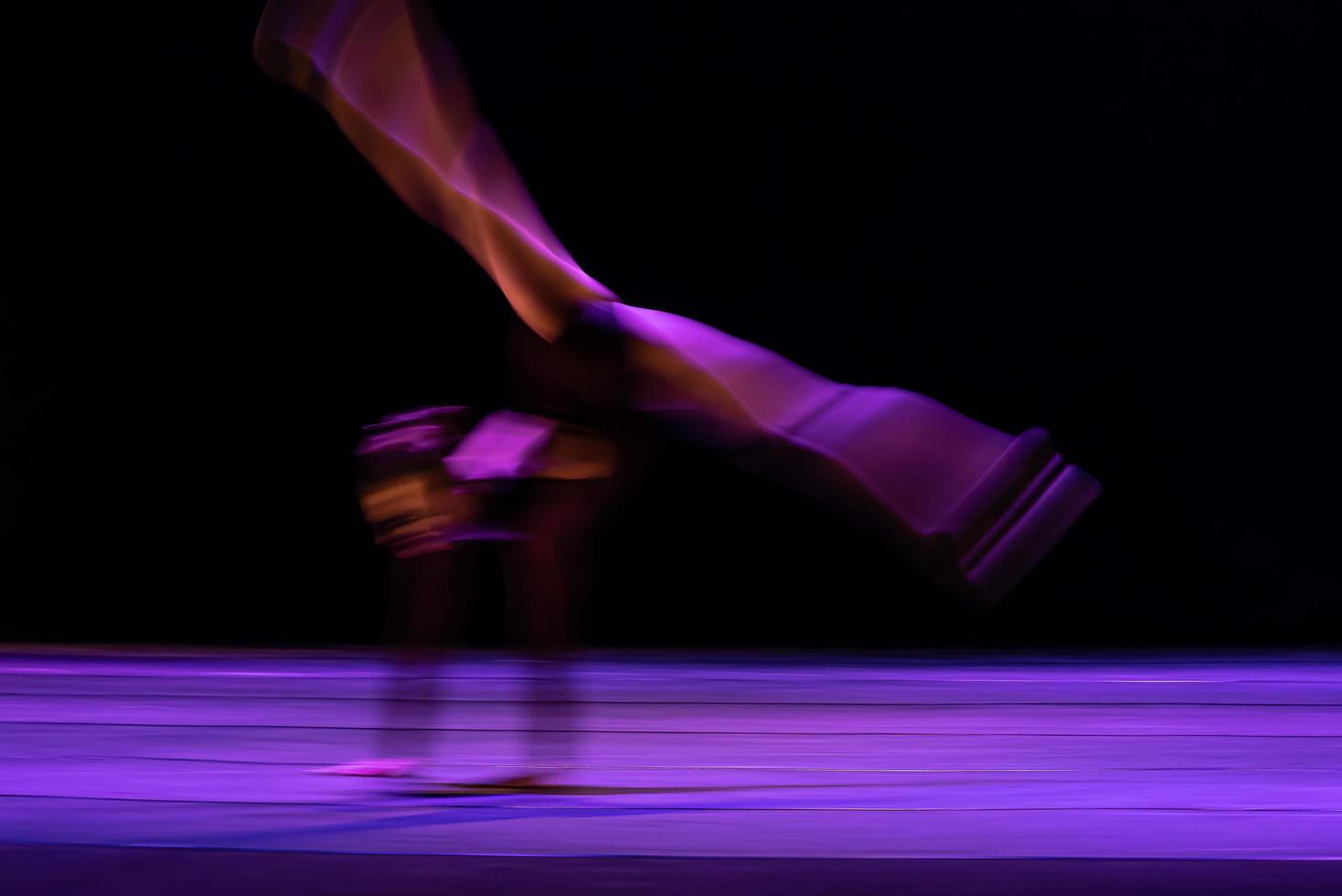 The abstract movement of the dance photo