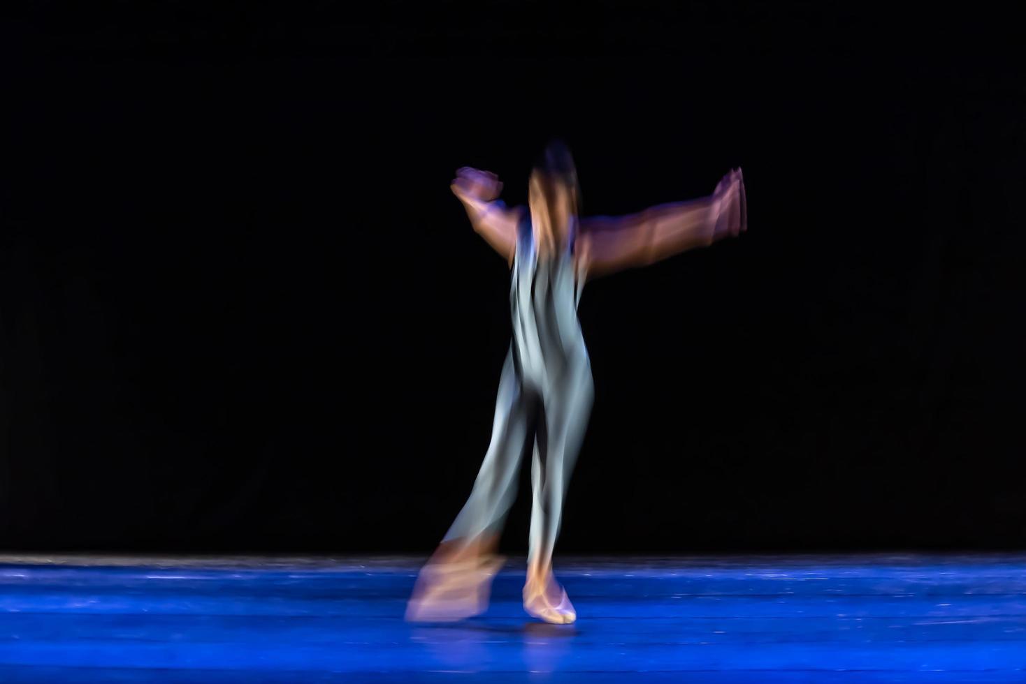 The abstract movement of the dance photo