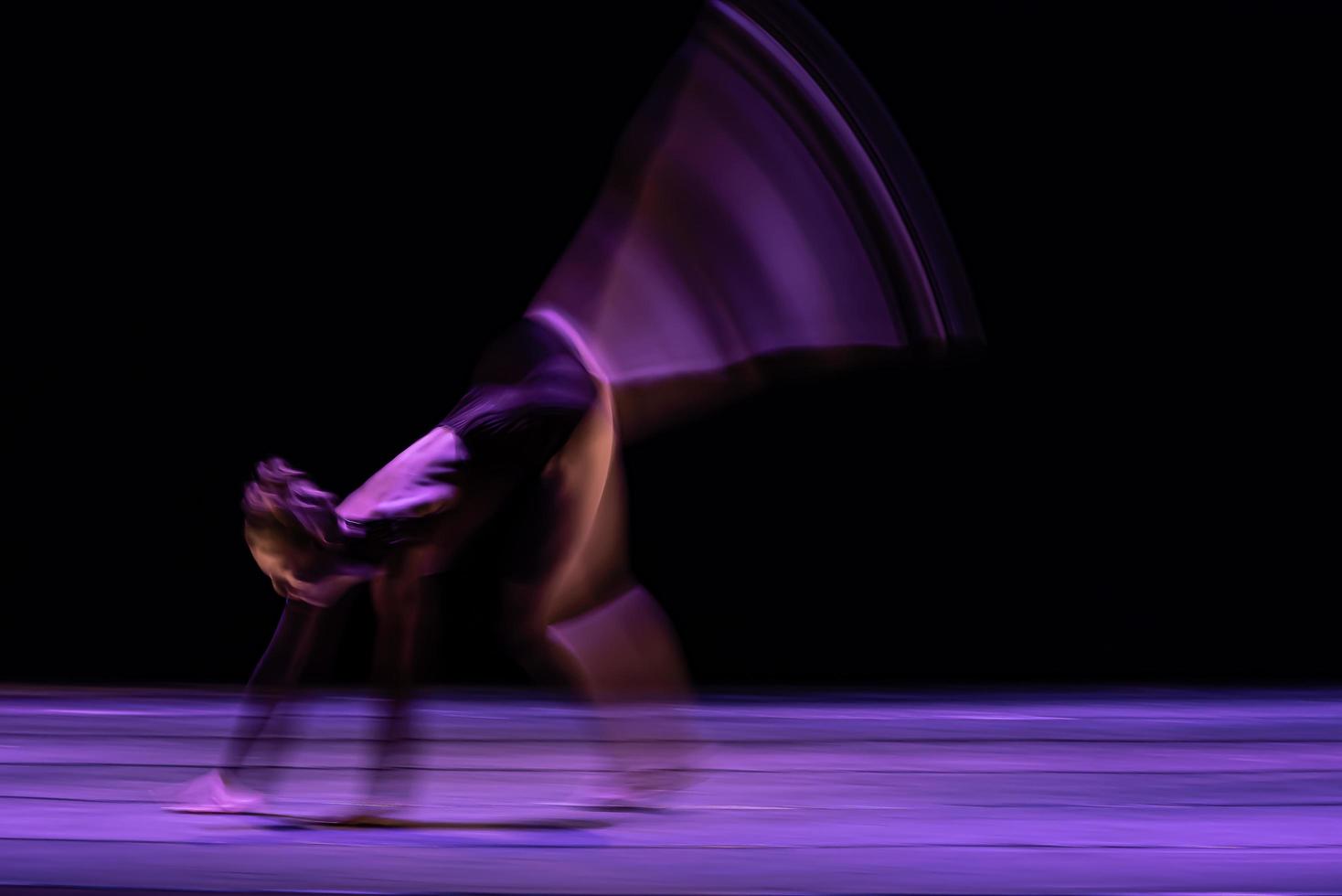 The abstract movement of the dance photo