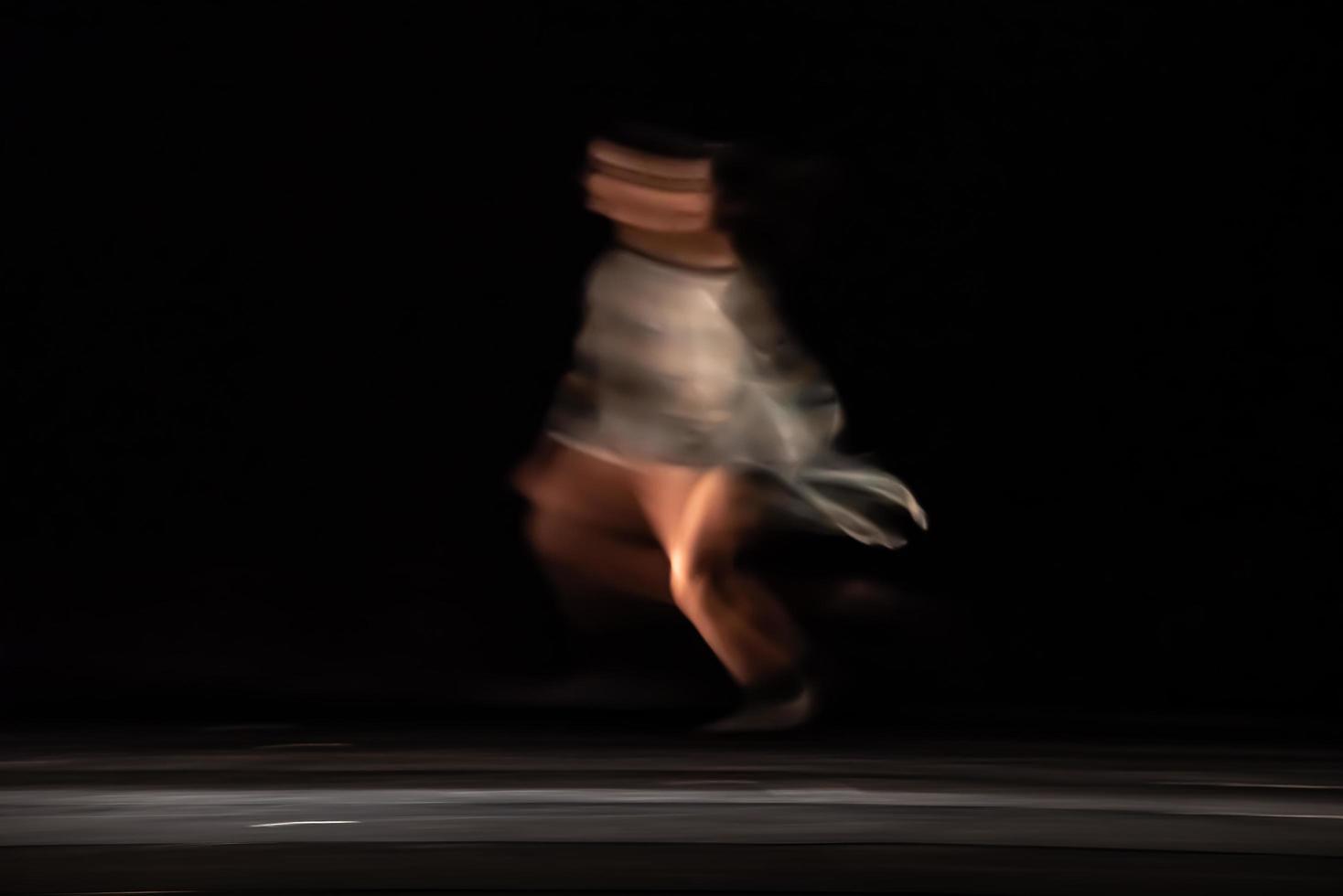 The abstract movement of the dance photo