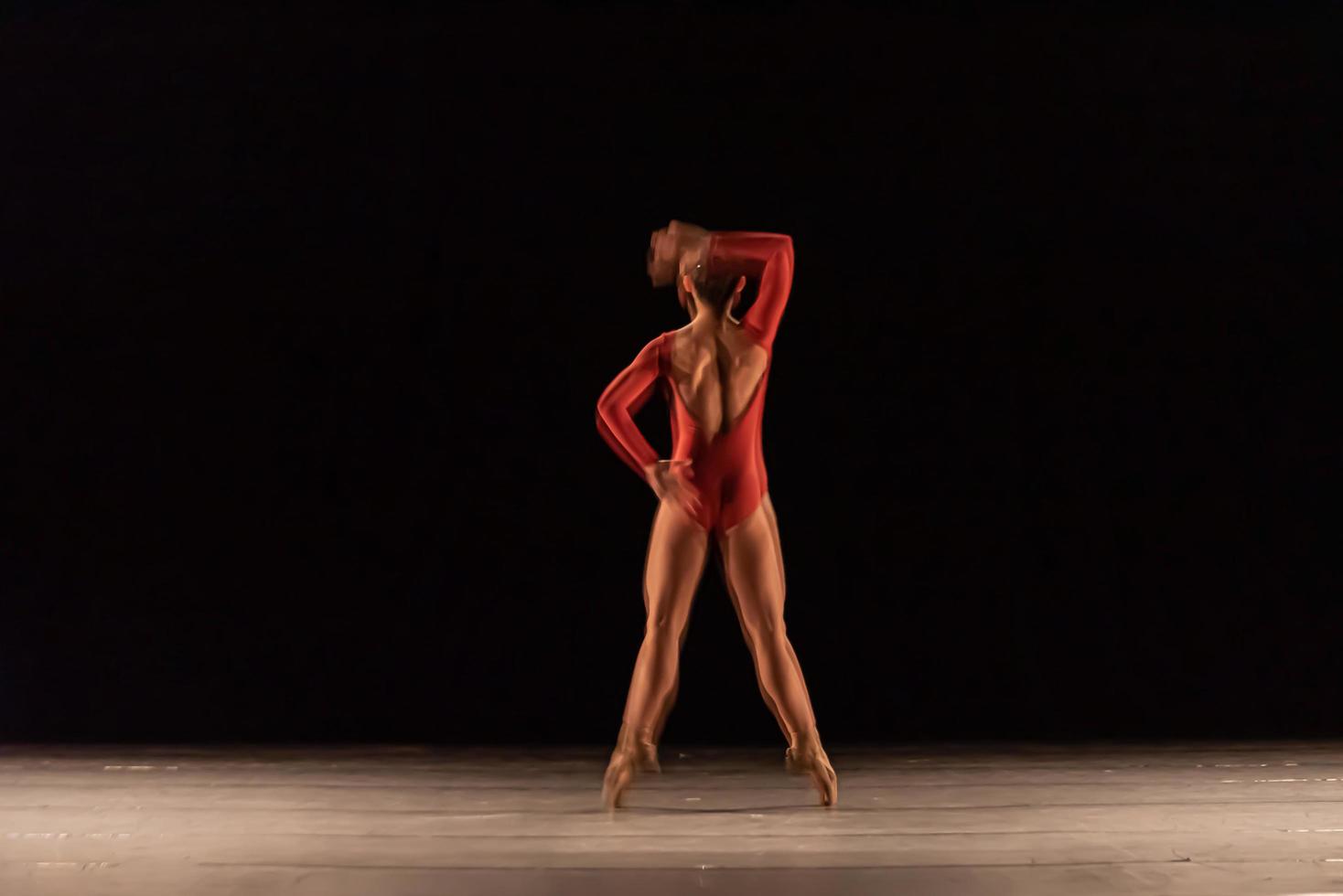 The abstract movement of the dance photo