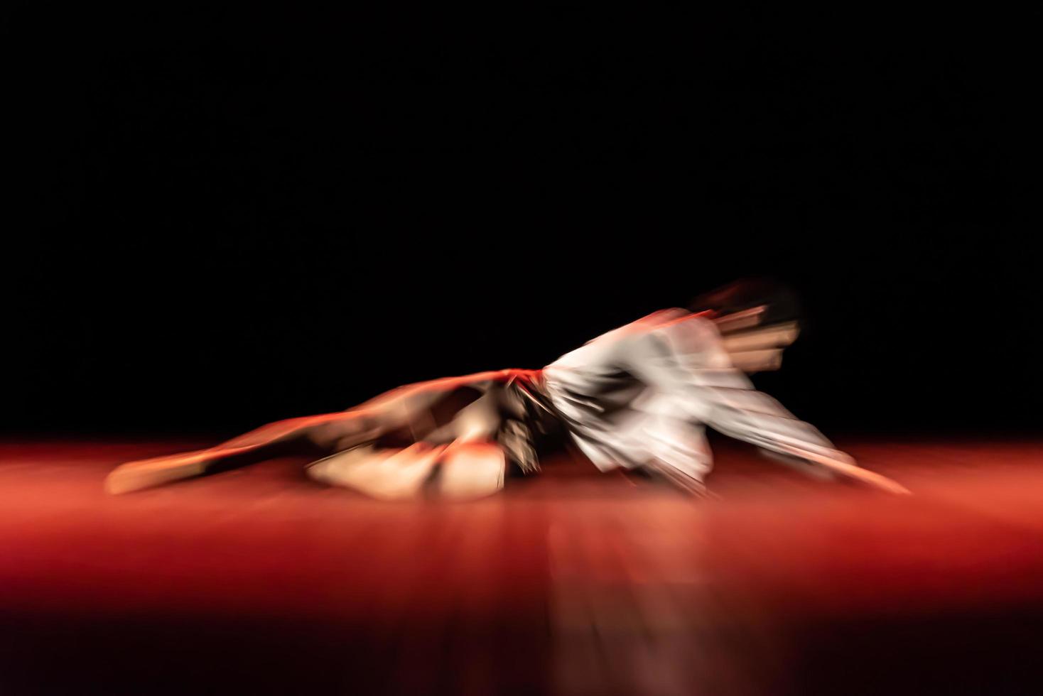 The abstract movement of the dance photo