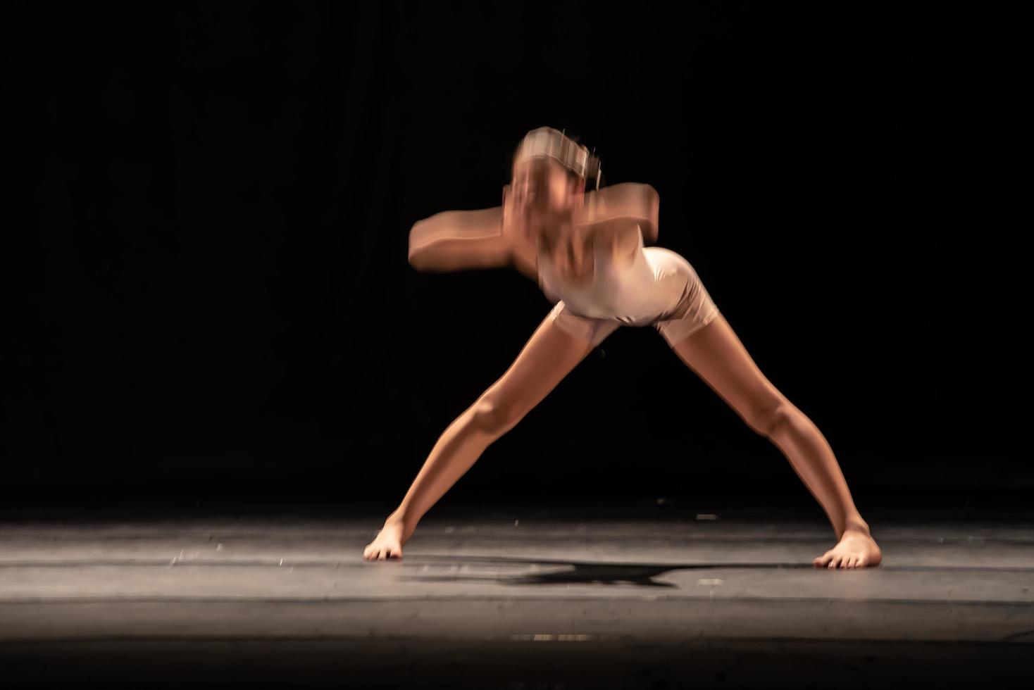 The abstract movement of the dance photo