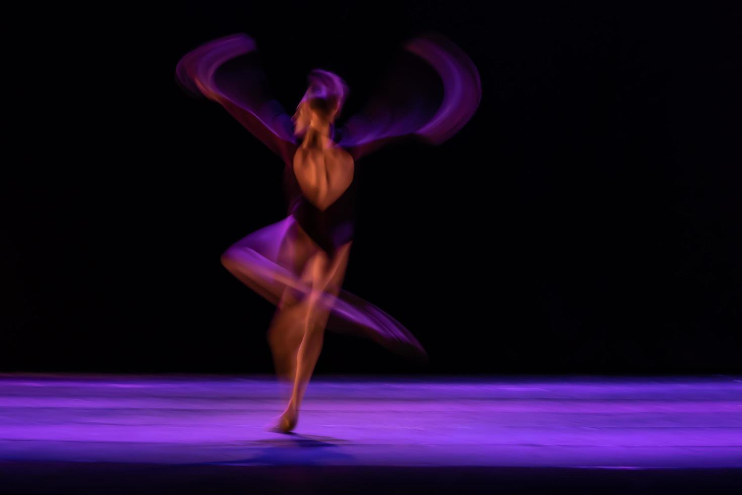 The abstract movement of the dance photo