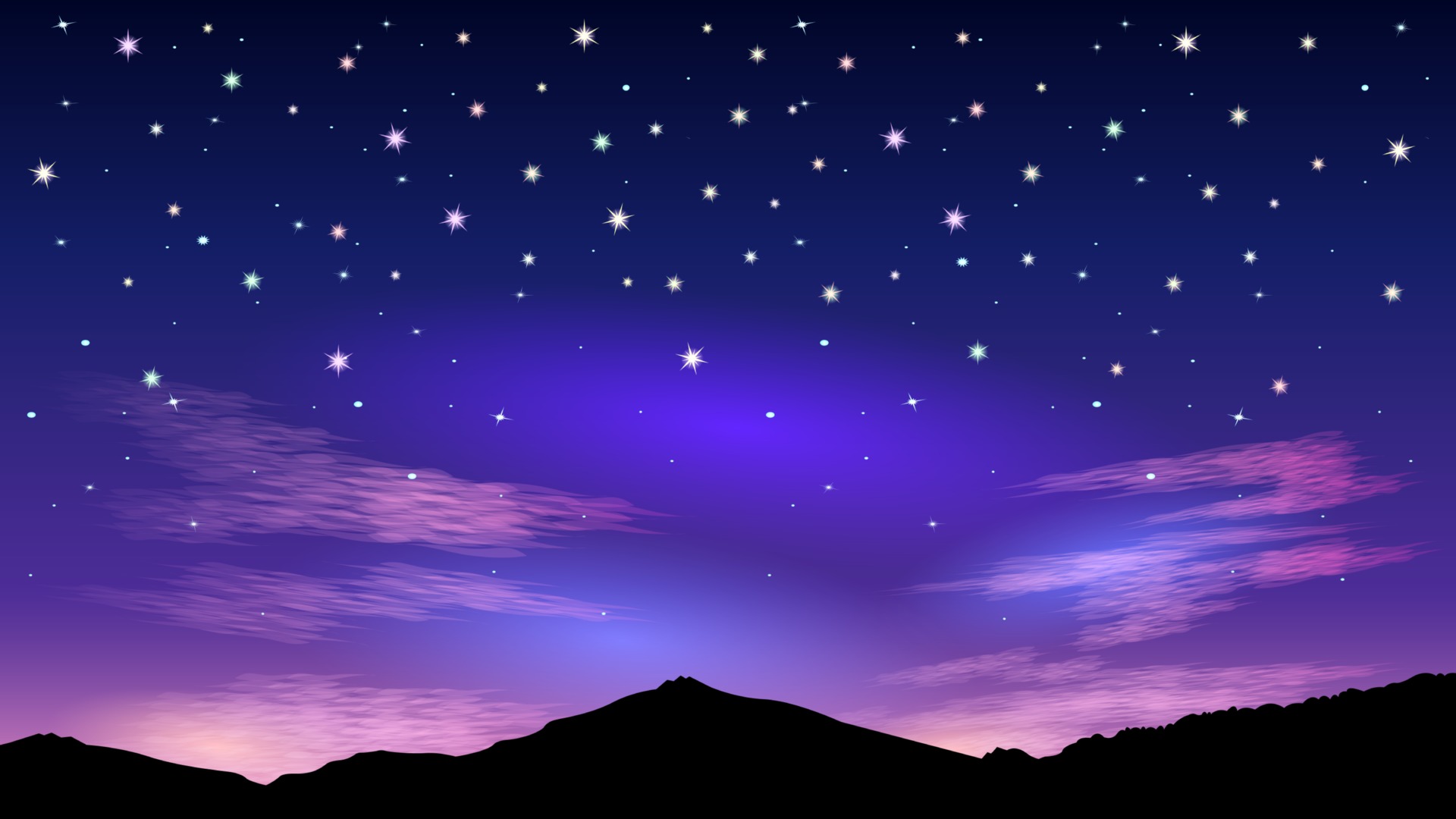 starry night background clipart