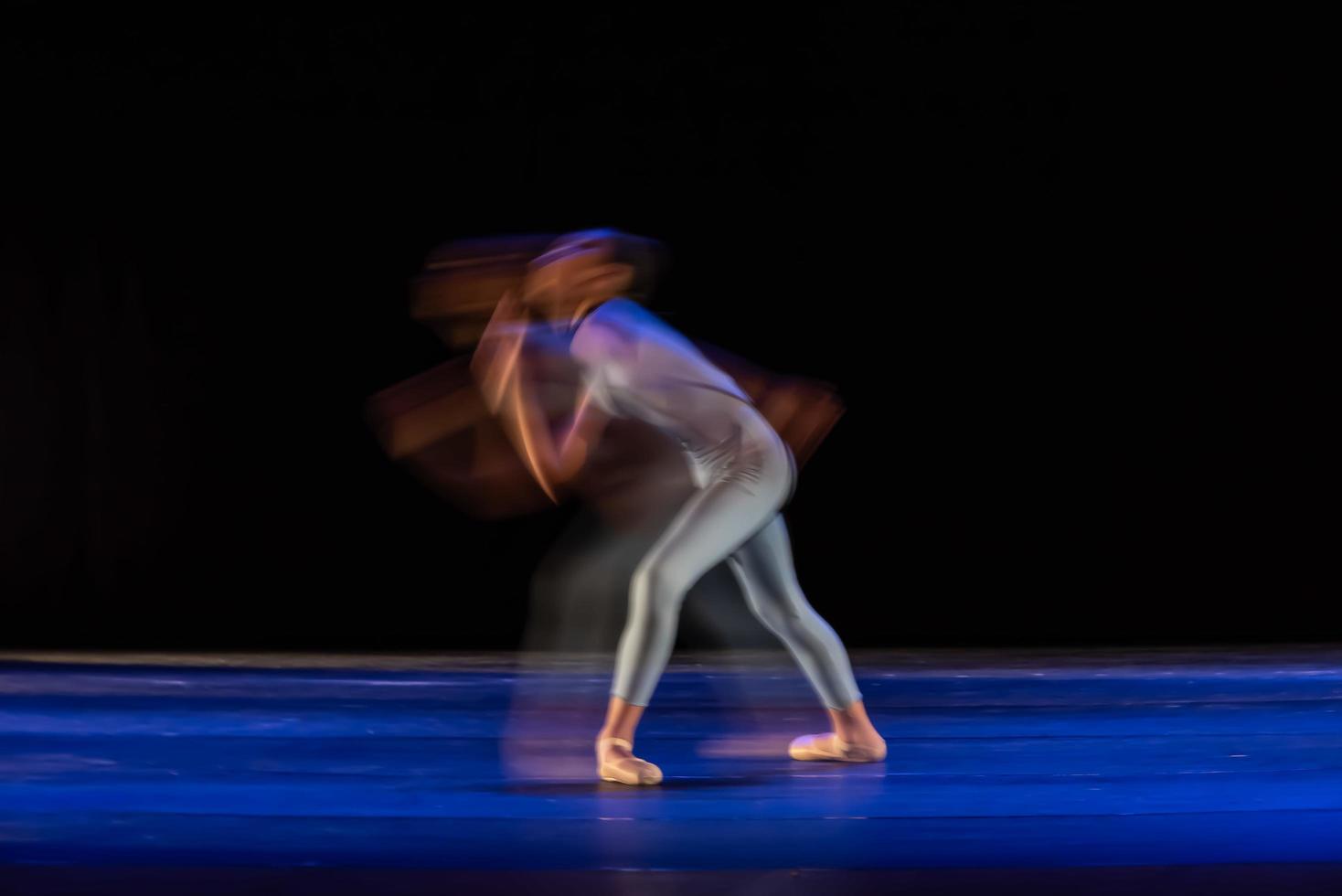 The abstract movement of the dance photo