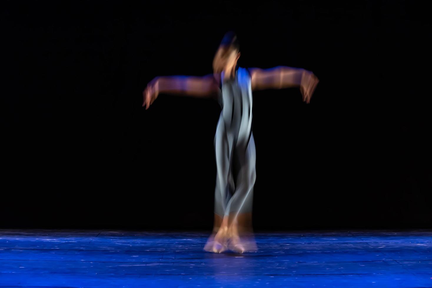 The abstract movement of the dance photo