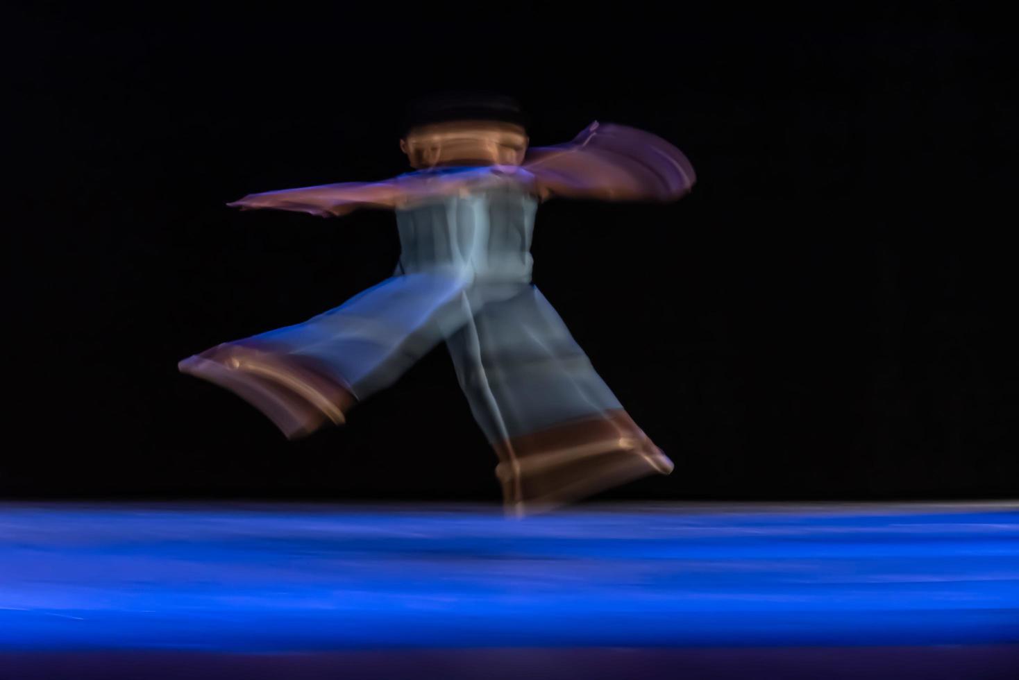 The abstract movement of the dance photo