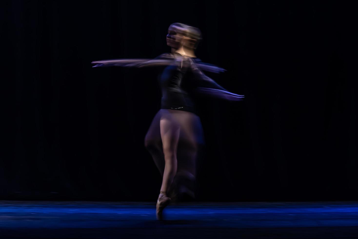 The abstract movement of the dance photo