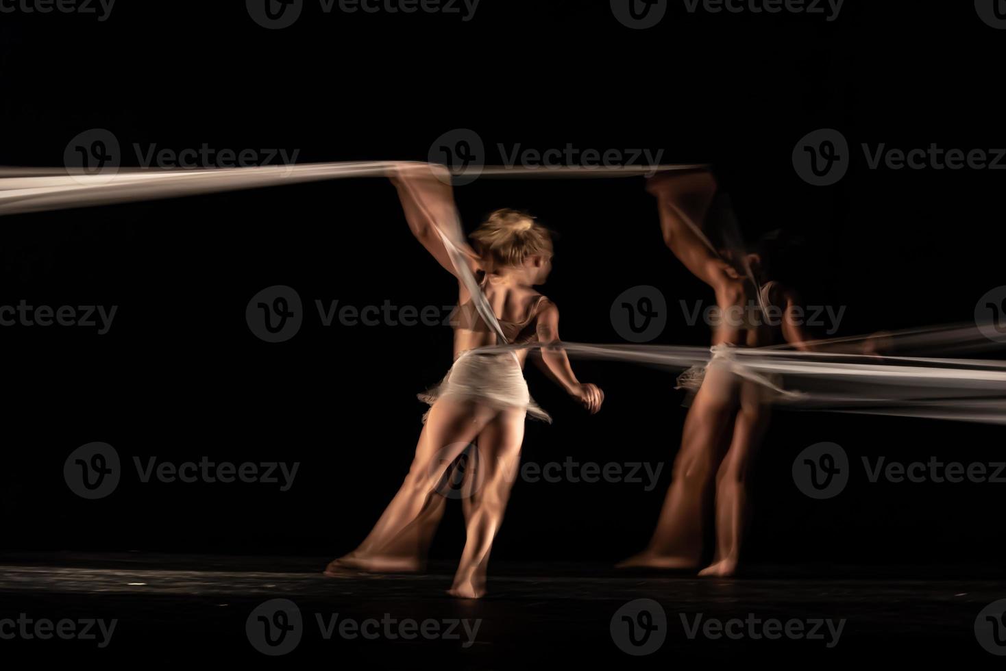 The abstract movement of the dance photo