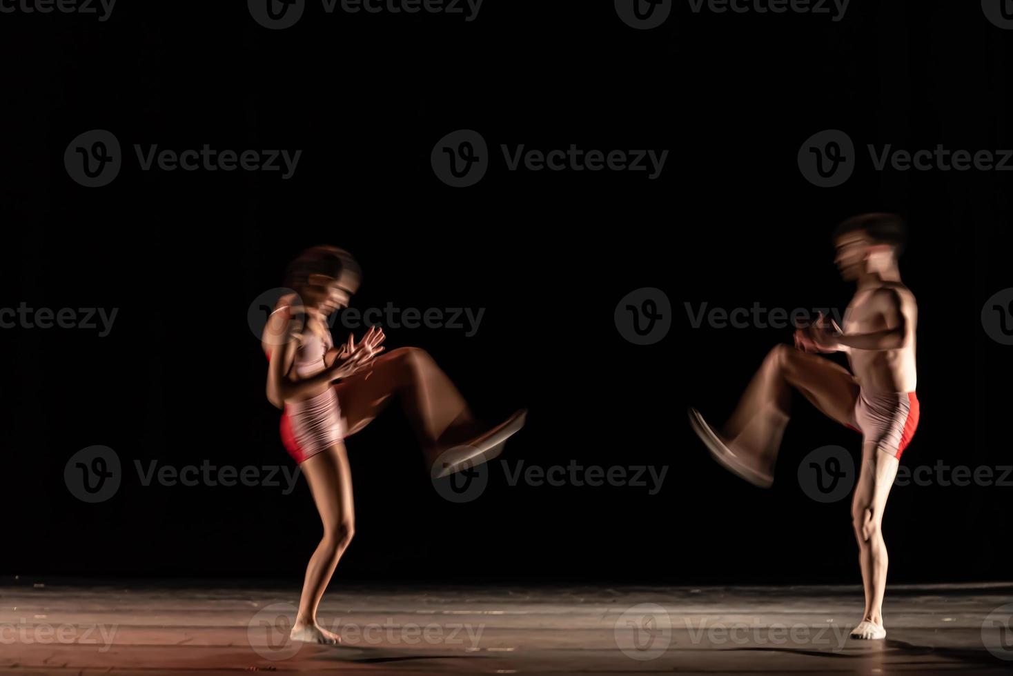 The abstract movement of the dance photo