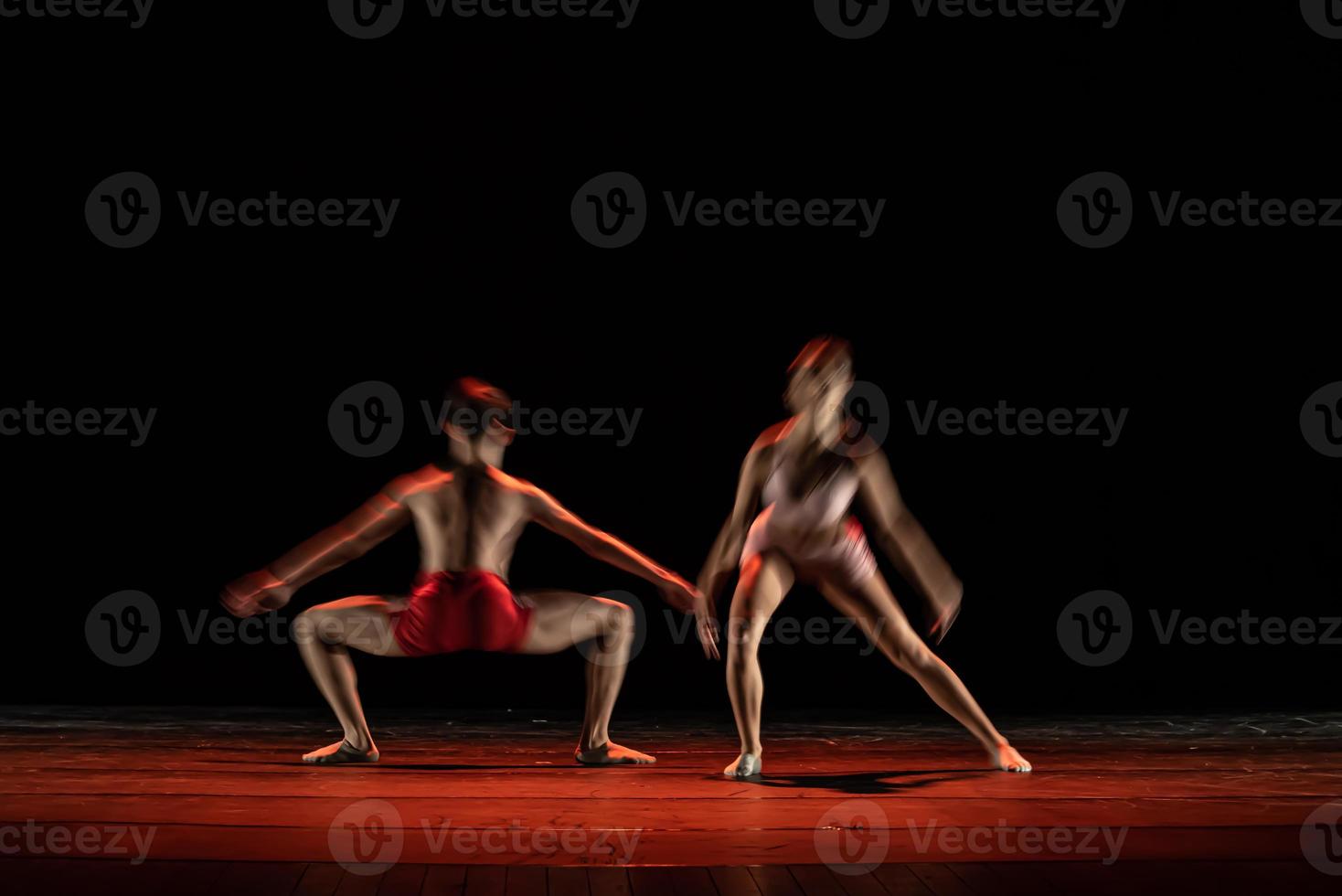 The abstract movement of the dance photo