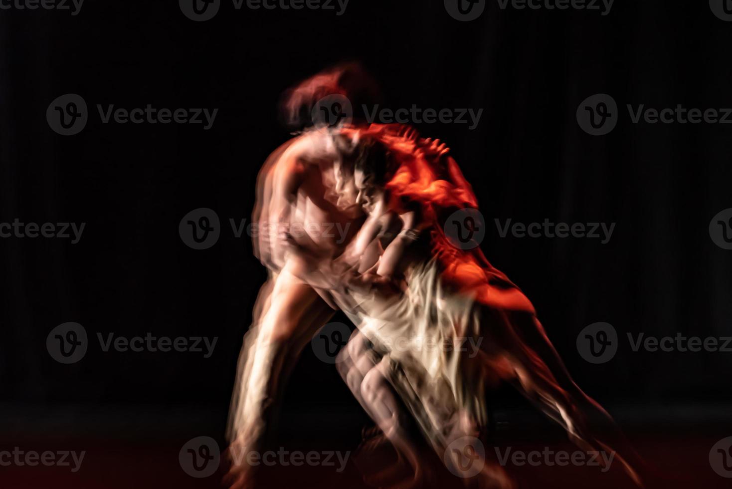 The abstract movement of the dance photo