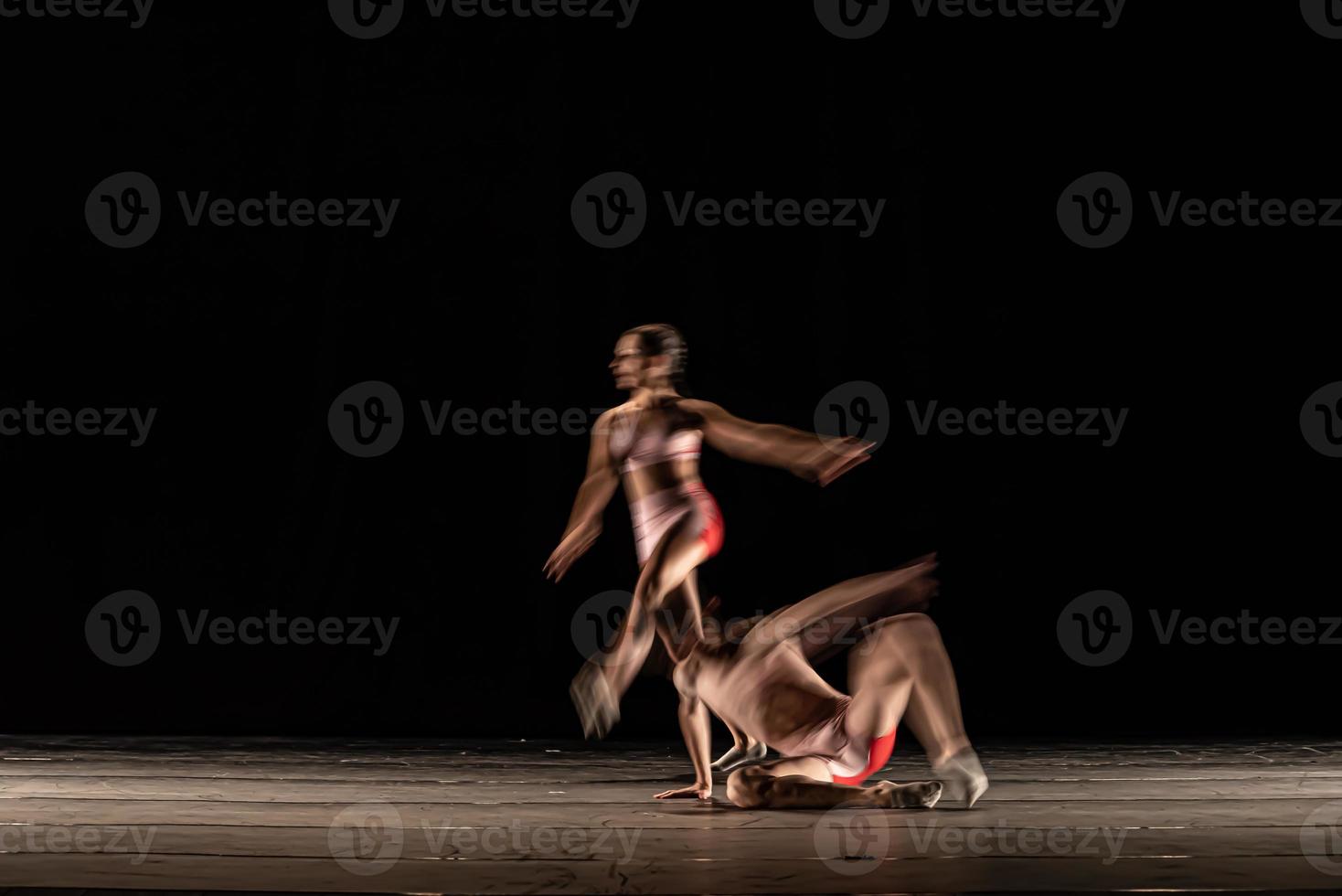 The abstract movement of the dance photo