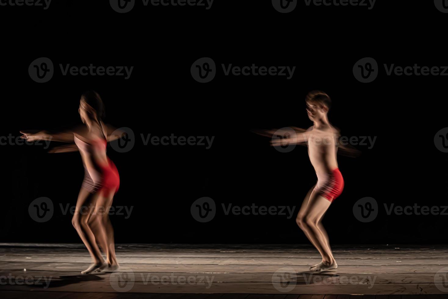 The abstract movement of the dance photo
