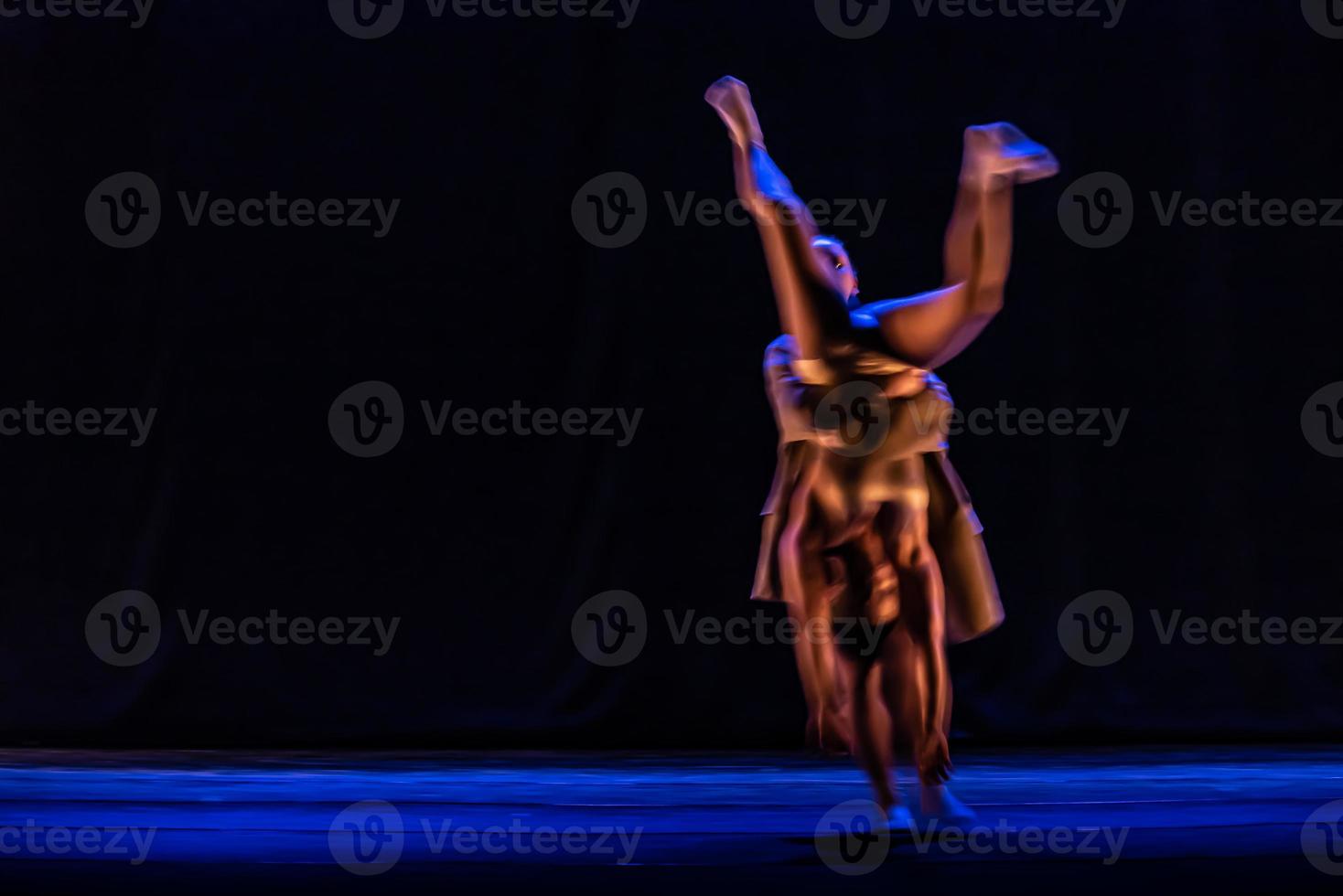 The abstract movement of the dance photo