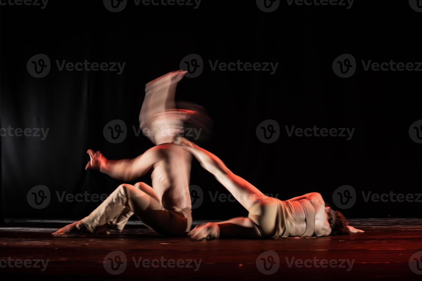 The abstract movement of the dance photo