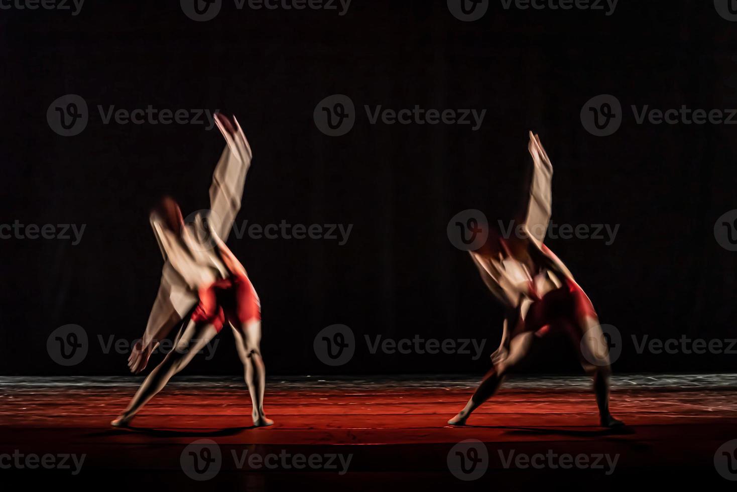 The abstract movement of the dance photo